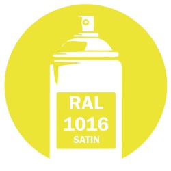 Bombe de peinture RAL 1016 Jaune soufre Satin