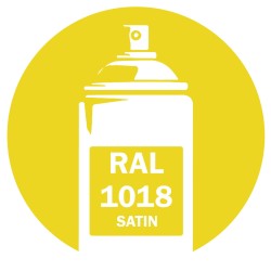 Bombe de peinture RAL 1018 Jaune zinc satin