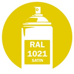Bombe de peinture RAL 1021 Jaune colza satin