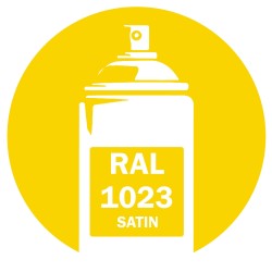 Bombe peinture RAL 1023 Jaune Satin DISOLAC 400ml