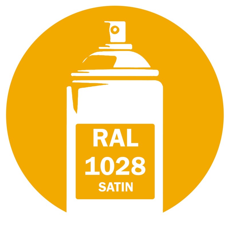Bombe de peinture RAL 1028 Jaune Melon Satin