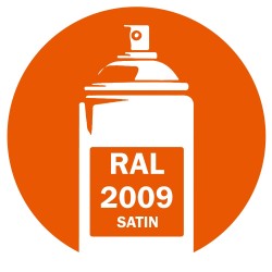 Bombe de peinture RAL 2009 Orangé satin 400ml