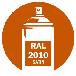 Bombe de peinture RAL 2010 satin DISOLAC 400ml