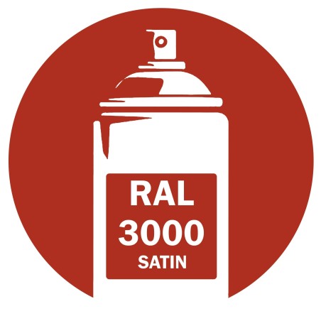 Bombe de peinture RAL 3000 Rouge feu satin 400ml