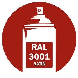 Bombe de peinture RAL 3001 Satin DISOLAC 400ml