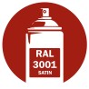 Bombe de peinture RAL 3001 Satin DISOLAC 400ml