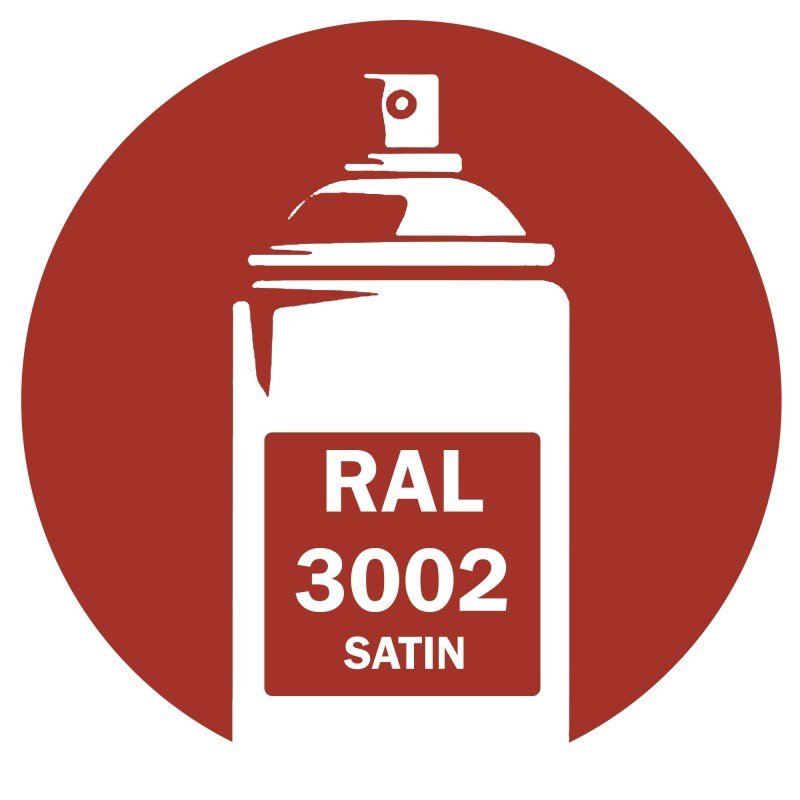Bombe de peinture RAL 3002 carmin satin 400ml Bombe de peinture RAL 3002 carmin satin 400ml