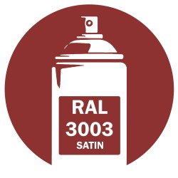 Bombe peinture RAL 3003 Rouge rubis Satin 400ml