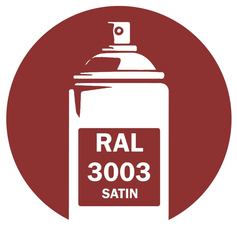 Bombe peinture RAL 3003 Rouge rubis Satin 400ml