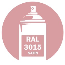 Bombe de peinture RAL 3015 Rose clair Satin DISOLAC