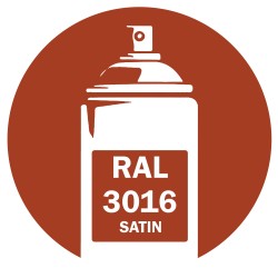 Bombe peinture RAL 3016 Rouge Corail Satin 400ml