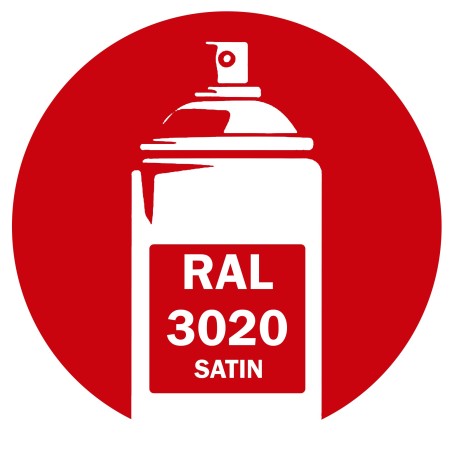 Bombe de peinture RAL 3020 satin 400ml DISOLAC