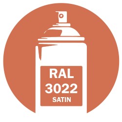 Bombe de peinture RAL 3022 Satin DISOLAC 400ml