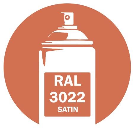 Bombe de peinture RAL 3022 Satin DISOLAC 400ml