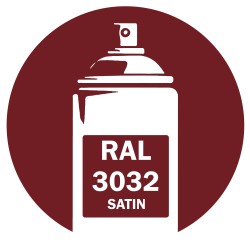 Bombe de peinture RAL 3032 Rouge Rubis Satin 400ml