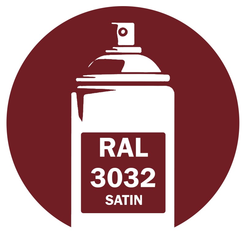 Bombe de peinture RAL 3032 Rouge Rubis Satin 400ml