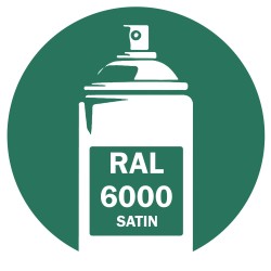 Bombe de peinture RAL 6000 Vert patine satin 400ml