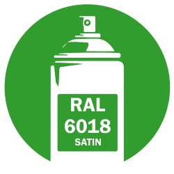 Bombe de peinture RAL 6018 Vert jaune satin 400ml