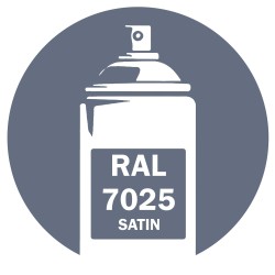 Bombe de peinture RAL 7025 Gris Argent Satin 400ml Bombe de peinture RAL 7025 Gris Argent Satin 400ml